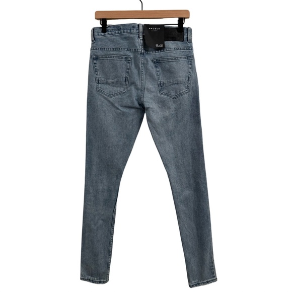 PacSun Blue Distressed Skinny Jeans - Picture 3 of 9